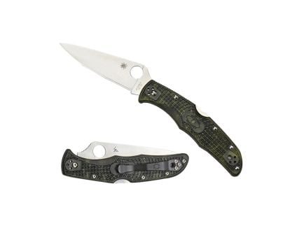Spyderco Zome Endura 4 Lightweight Folding Knife Drop Point Green - Durable, Lightweight and Reliable Handle - C10ZFPGR