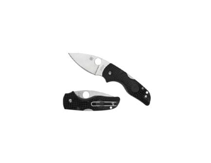 Spyderco Lil Native Lightweight Folding Knife Drop Point Black Plain Edge - Secure Lock, Perfect for EDC - C230PBK