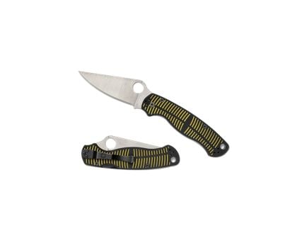 Spyderco Para Military 2 Salt Folding Knife Clip Point Yellow/Black - Tactical, Durable, Lightweight and Reliable Handle - C81GBKYLMCP2