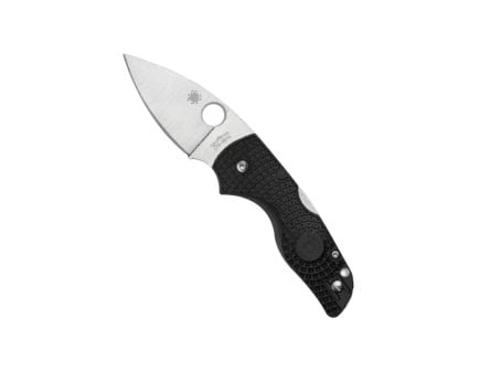 Spyderco Lil Native Lightweight Folding Knife Drop Point Black Plain Edge - Secure Lock, Ideal for EDC - C230SBK