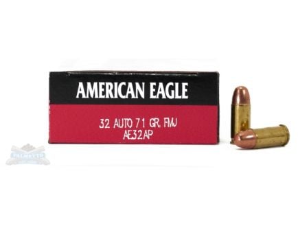 American Eagle 32 Auto/ACP 71gr FMJ Ammunition 50rds - AE32AP