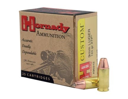 Hornady 9mm Luger 124gr XTP Custom Pistol Ammunition 25rds - 90242