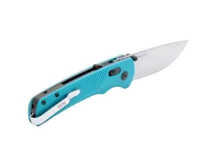 SOG Knives Flash AT Folding Knife Straight Back Petrol Green - Durable, Lightweight and Reliable Handle - SOG-11-18-13-41