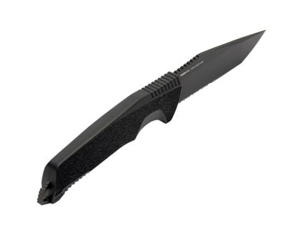 SOG Knives Trident FX Serrated Fixed Knife Tanto Black - Durable, Lightweight and Reliable Handle for All-Purpose Use - SOG-17-12-02-57
