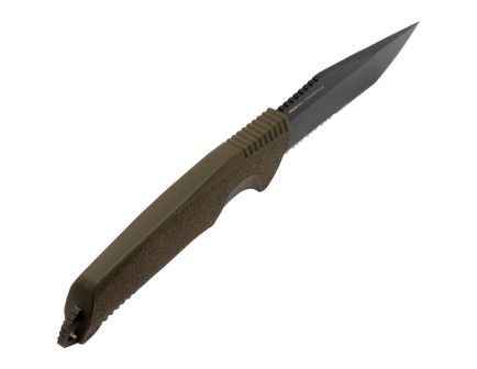 SOG Knives Trident FX Serrated Fixed Knife Tanto OD Green - Durable, Lightweight and Reliable Handle for Versatile Use - SOG-17-12-04-57