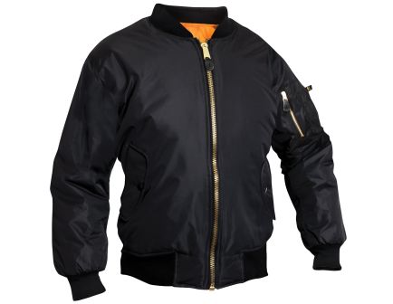 Rothco Womens MA-1 Flight Jacket - Black