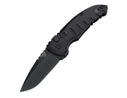 Hogue A01-Microswitch Folding Knife Drop Point Black 2.75" - Compact Handle - 24116