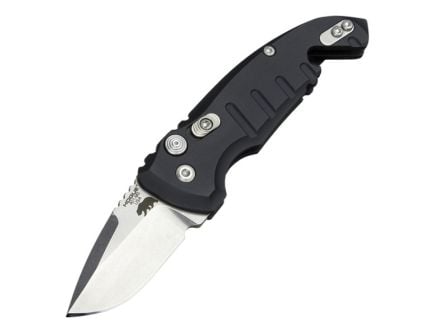 Hogue A01-Microswitch Folding Knife Drop Point Black 1.95" - Durable, Lightweight and Reliable Handle - 24120
