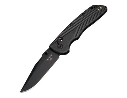 Hogue Deka Folding Knife, Clip Point, Black - Sleek Handle, Smooth Opening Mechanism, Reliable Locking, Ideal for EDC and Tactical Use - 24376