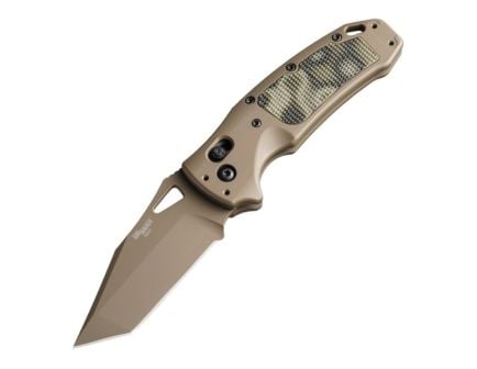 Hogue Sig K320 AXG Scorpion Folding Knife Tanto Flat Dark Earth Plain Edge - Durable, Lightweight and Reliable Handle - 36365