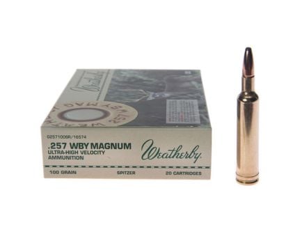 Weatherby Select Plus 100 gr Spire Point .257 Mag Rifle Ammo, 20/box - H257100SP