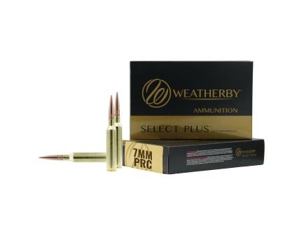 Weatherby Select Plus 7mm PRC 150 gr Swift Scirocco PTHP 20rds Rifle Ammo for Precision Hunting - F7PRC150SCO