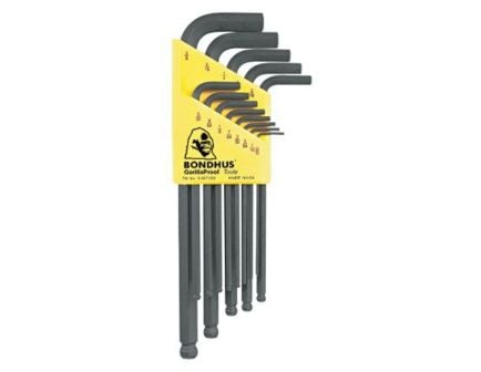 Bondhus BLX13 13-Piece Long Length Ball End L-Wrench Set, Black