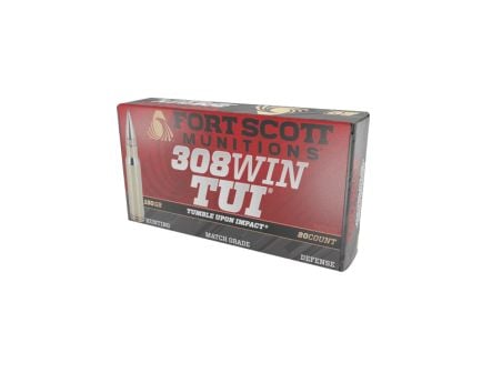 Fort Scott Munitions Tumble Upon Impact .308 Win 150 gr SCS 20rds Rifle Ammo for Accuracy - 308150SCV2