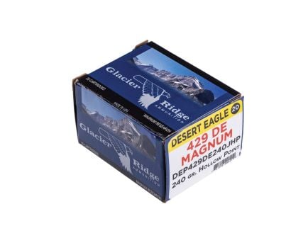 Magnum Research .429 Desert Eagle 240 gr JHP 20rds Handgun Ammo for Maximum Stopping Power - DEP429DE240JHP