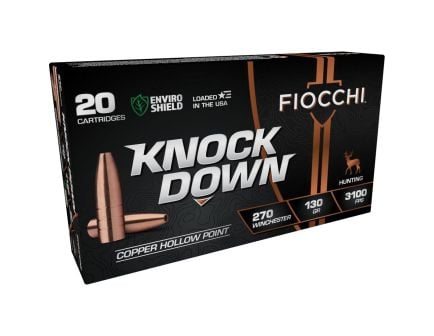 Fiocchi KnockDown .270 Winchester 130 gr LFCHP 20rds Rifle Ammo