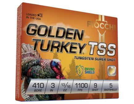 Fiocchi Golden Turkey TSS .410 Bore 3" #9 13/16 oz Shotshell, 5Rds - 410TSS9