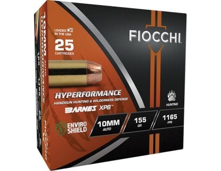 Fiocchi Hyperformance Hunt 10mm 155gr XPB Handgun Ammo, 25Rds
