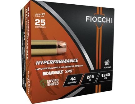 Fiocchi Hyperformance Hunt .44 Magnum 225 gr XPB Handgun Ammo, 25rds
