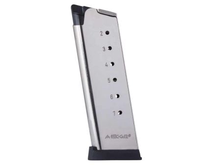 Mec-Gar 7rds .45 ACP Magazine - Nickel Compact - MGCO4507NPF