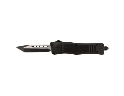 Steel River Spartan Mini Folding/OTF Knife Tanto, Black Plain Edge - Compact Blade, Secure Lock, Perfect for EDC - MT616BT