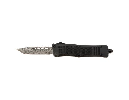 Steel River Spartan Mini Folding/OTF Knife Tanto Black Plain Edge - Compact Blade, Smooth Action, Secure Lock, Ideal for EDC - MT616BDP
