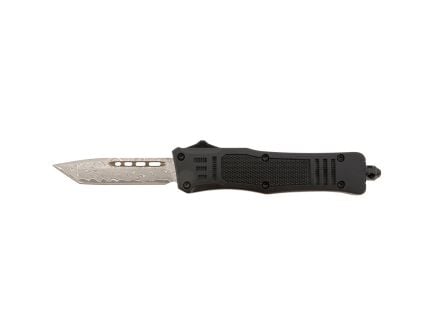 Steel River Spartan Mini Folding/OTF Knife Tanto, Black Plain Edge - Compact Blade, Smooth Action, Secure Locking, Perfect for EDC - MT616BRDAMT