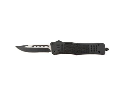 Steel River Spartan Medium Folding/OTF Knife, Drop Point, Black - Sturdy Handle, Reliable Lock, Ideal for Tactical and EDC Use - T618BDP