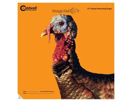 Caldwell Orange Peel 12" Self-Adhesive Turkey Target, Orange/Black, 5 Sheet/pack - 586485