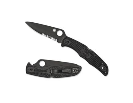 Spyderco Endura 4 Drop Point Lightweight Folding Knife, 3.75", Black TiCN Blade - C10PSBBK