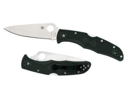 Spyderco Endura 4 Drop Point Lightweight Folding Knife, 3.75", Green - C10FPGR