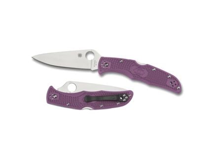 Spyderco Endura 4 Drop Point Lightweight Folding Knife, 3.75", Purple - C10FPPR
