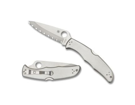 Spyderco Endura 4 Drop Point Folding Knife, 3.85", Fully Serrated Edge - C10S