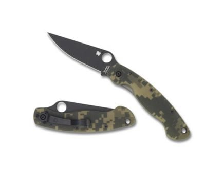 Spyderco Military Model Clip Point Folding Knife, 4", Digital Green Camo - C36GPCMOBK
