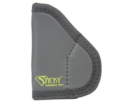 Sticky Holsters Small Ambidextrous Hand North American Arms Black Widow Concealment Holster, Black with Green Logo - SM1NAA