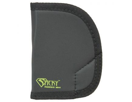 Sticky Holsters Medium Ambidextrous Hand Concealment Holster, Black with Green Logo - MD-6