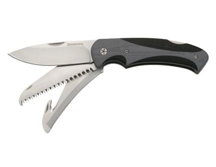 Browning Kodiak Drop Point/Gut Hook/Saw Folding Knife, 3.5" - 3220269