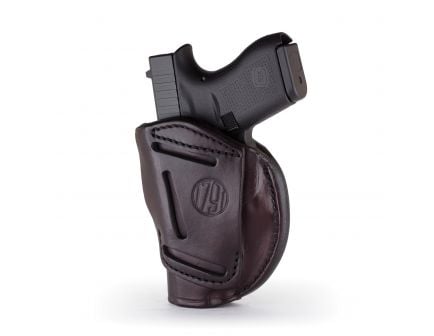 1791 Gunleather 4WH-1 Size 1 Right Hand 3" to 4" Barrel 1911 IWB/OWB Concealment 4-Way Holster, Signature Brown - 4WH-1-SBR-R
