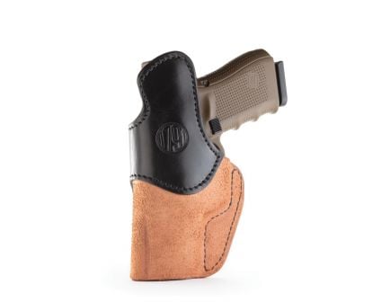 1791 Gunleather RCH Right Hand Glock 17 IWB Rigid Concealment Holster, Black/Brown - RCH-4-BLB-R