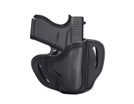 1791 Gunleather CF-BHC Right Hand Glock 43 OWB Open-Top Holster, Stealth Black - CF-BHC-SBL-0R