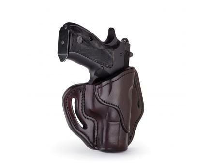 1791 Gunleather BH2.1 Right Hand Glock 17 OWB Open-Top Multi-Fit Holster, Signature Brown - BH2.1-SBR-R