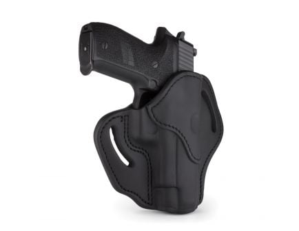 1791 Gunleather BH2.3 Right Hand Glock 17 OWB Open-Top Multi-Fit Holster, Stealth Black - BH2.3-SBL-R