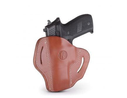 1791 Gunleather BH2.3 Right Hand Glock 17 OWB Open-Top Multi-Fit Holster, Classic Brown - BH2.3-CBR-R