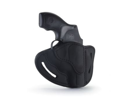 1791 Gunleather RVH1 Right Hand Ruger LCR OWB Holster, Stealth Black - RVH-1-SBL-R