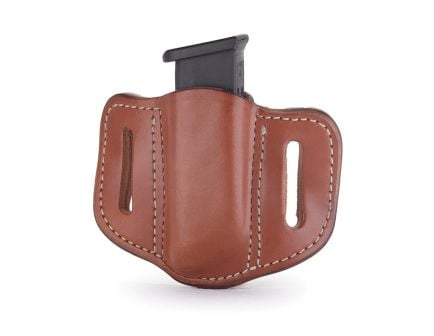 1791 Gunleather MAG1.2 Single Magazine Holster for Double Stack Magazines, Classic Brown - MAG12CBRA