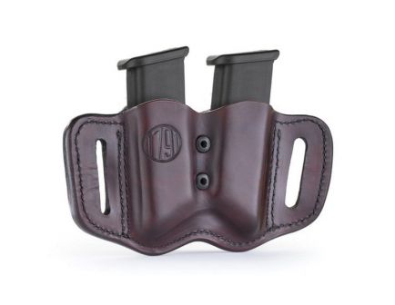 1791 Gunleather MAG F Double Magazine Carrier, Signature Brown - MAGF22SBRA
