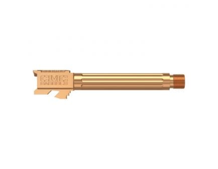 CMC Triggers Match Precision 9mm 4.48" Match Grade Fluted Threaded Barrel, Bronze TiCN - 75513