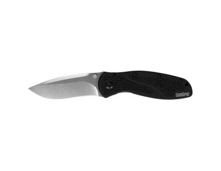 Kershaw Blur S30V Drop Point Folder Knife, 3.4", Black - 1670S30V