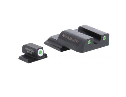 AmeriGlo Classic Self-Luminous 3 Dot Front/Rear Night Sight Set for S&W M&P Shield Pistol - SW145