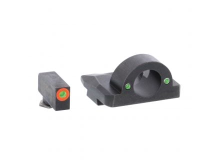 AmeriGlo Ghost Ring Night Sight Set for Glock 20, 21 Pistols, Green with Orange Outline Front, Green Rear - GL226